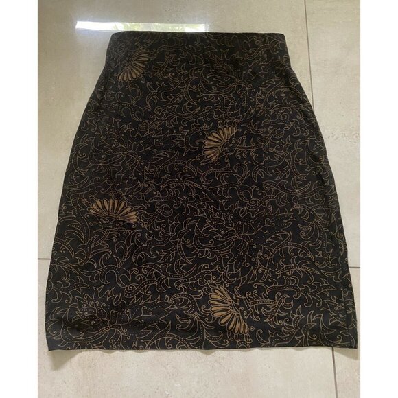 Bait Women’s Black Patterned Short Straight Skirt Size 3 - Picture 1 of 7